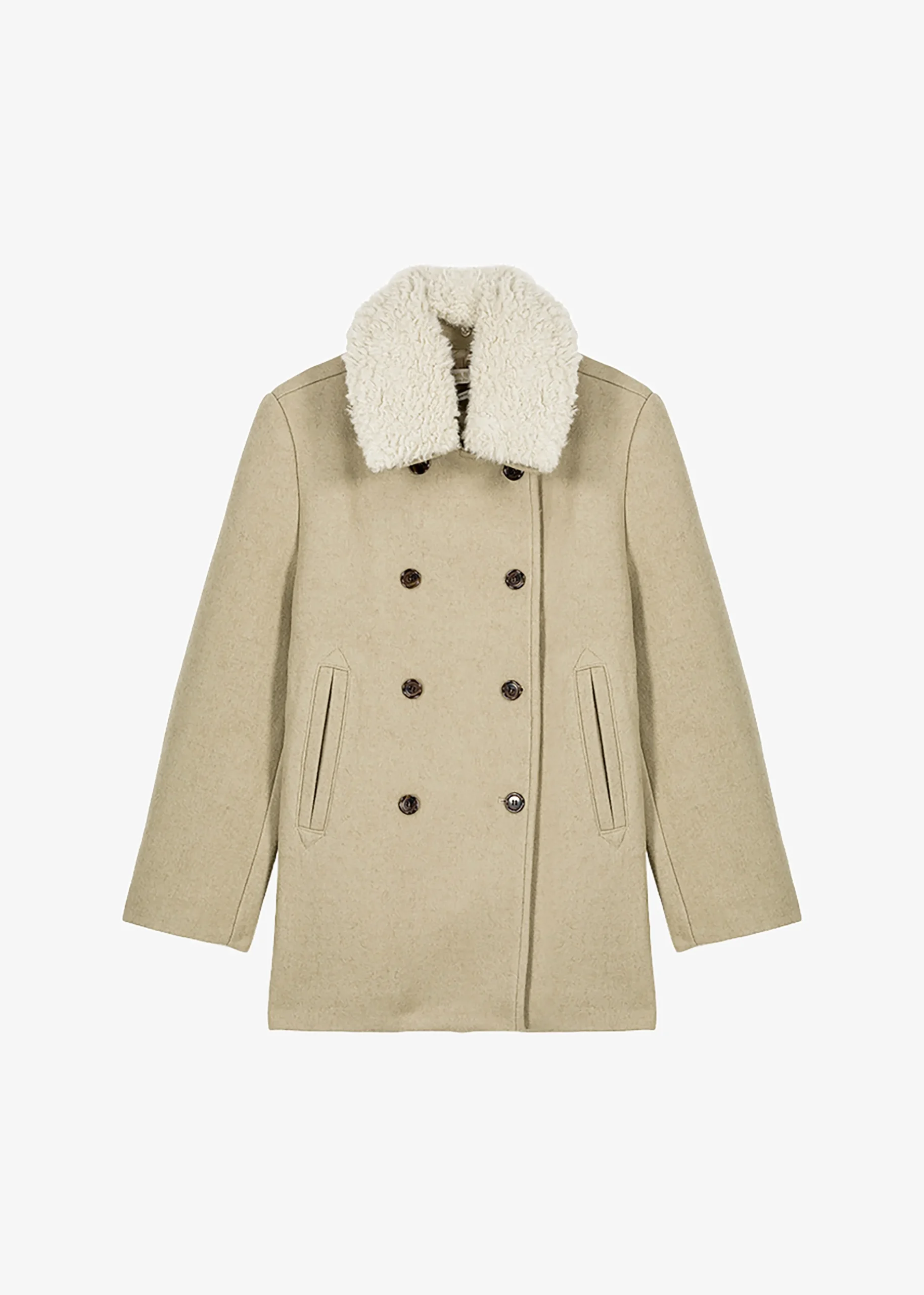 Kimmo Faux Fur Collar Peacoat
