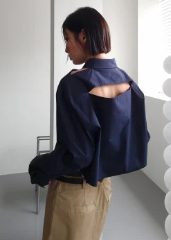 Lara Open Shoulder Cropped Shirt