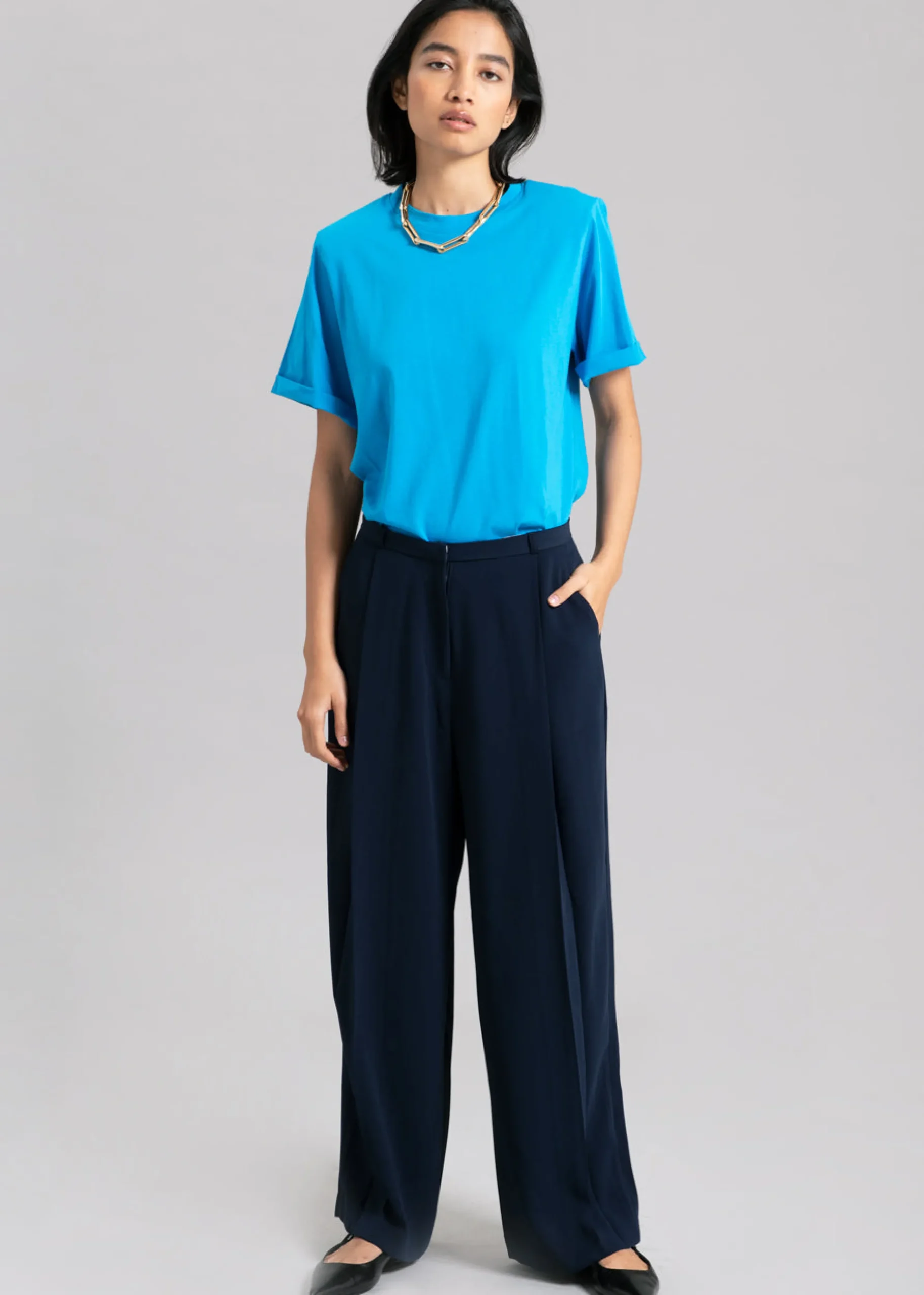 Lena Padded Shoulder Tee