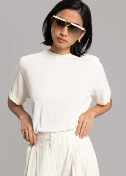 Lena Padded Shoulder Tee