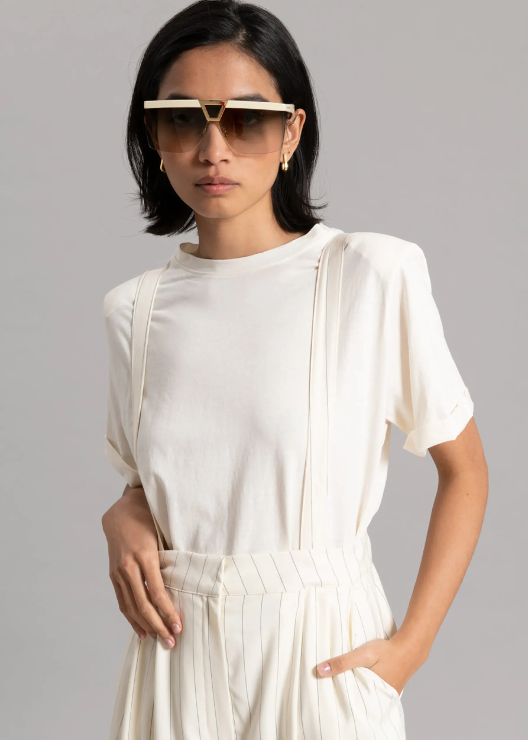 Lena Padded Shoulder Tee
