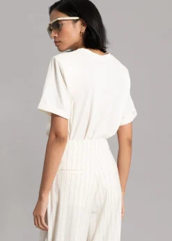 Lena Padded Shoulder Tee