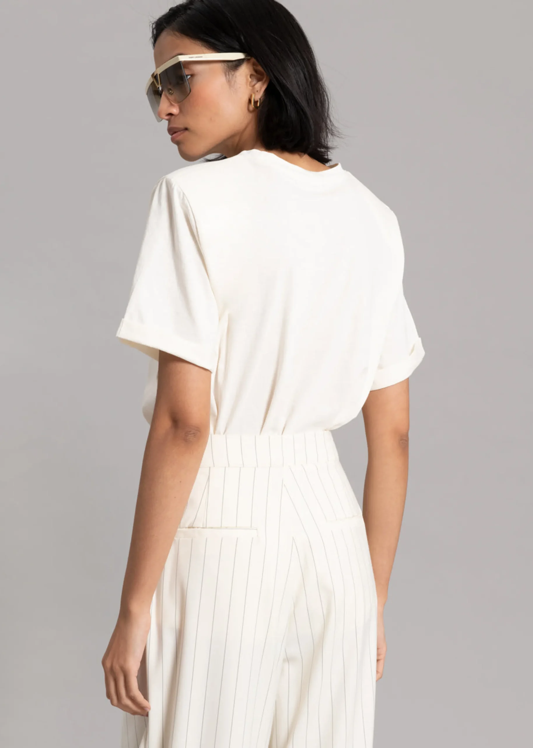 Lena Padded Shoulder Tee