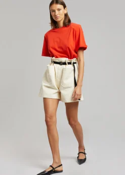 Lena Padded Shoulder Tee