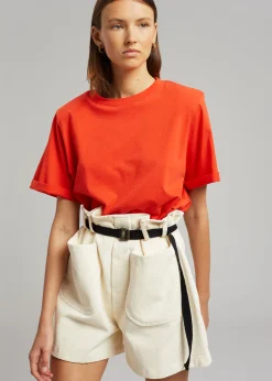Lena Padded Shoulder Tee