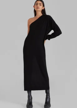 Lina One Shoulder Loose Knit Dress