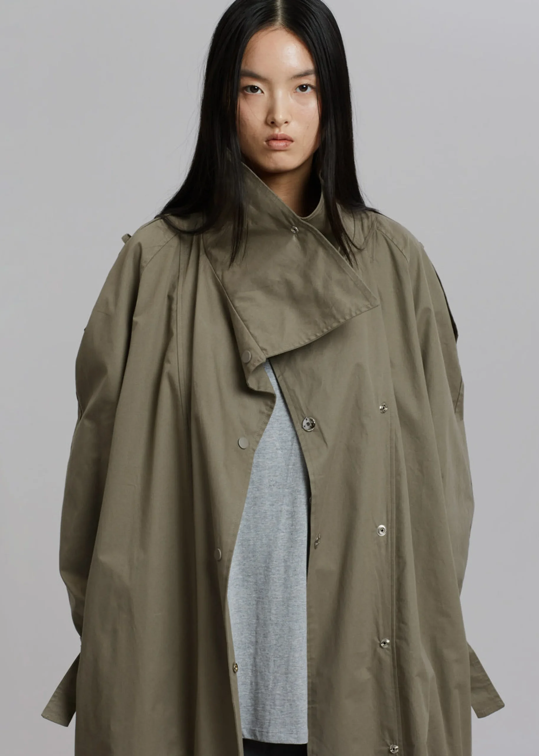 Lottie Wing Collar Trench Coat
