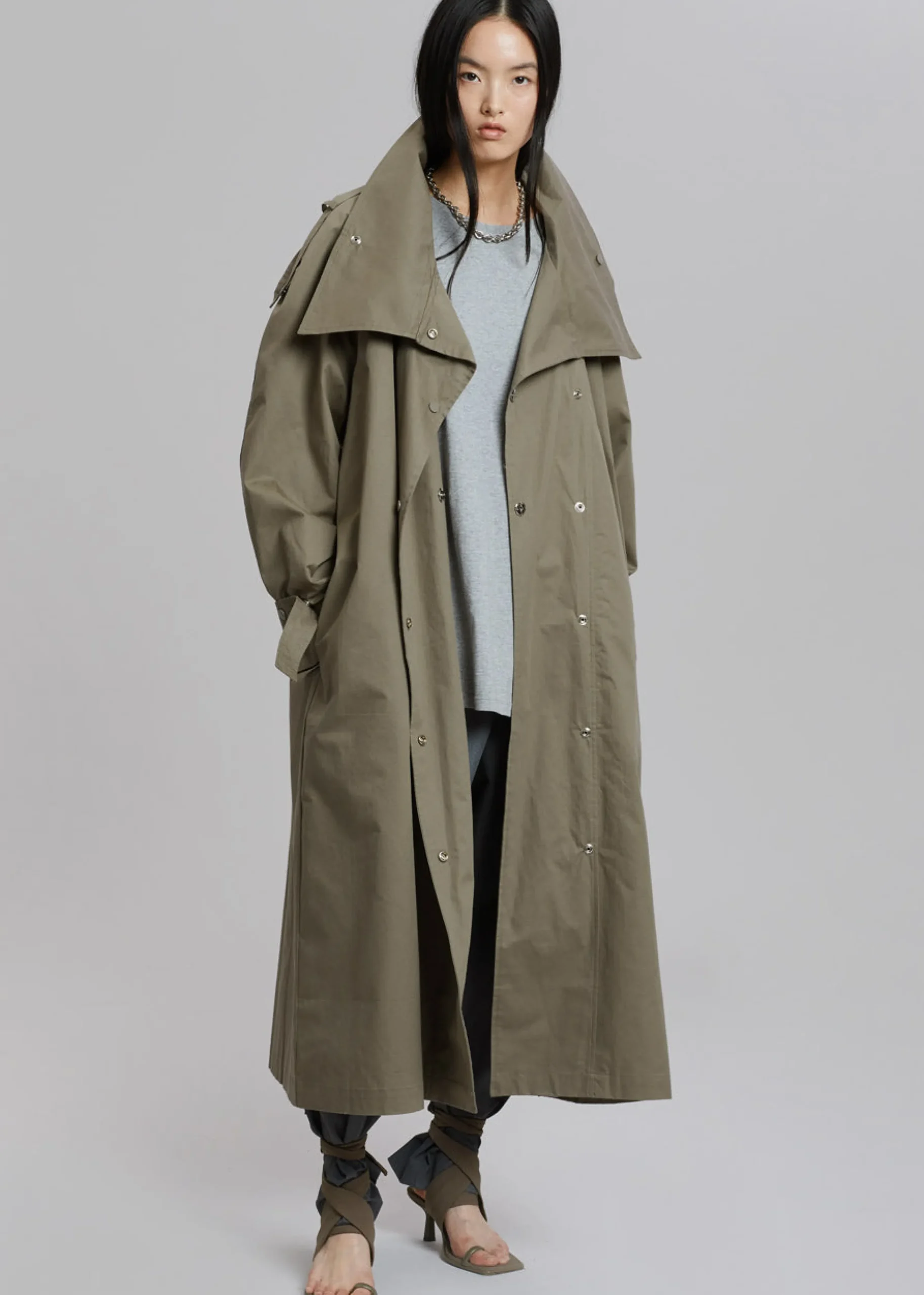Lottie Wing Collar Trench Coat