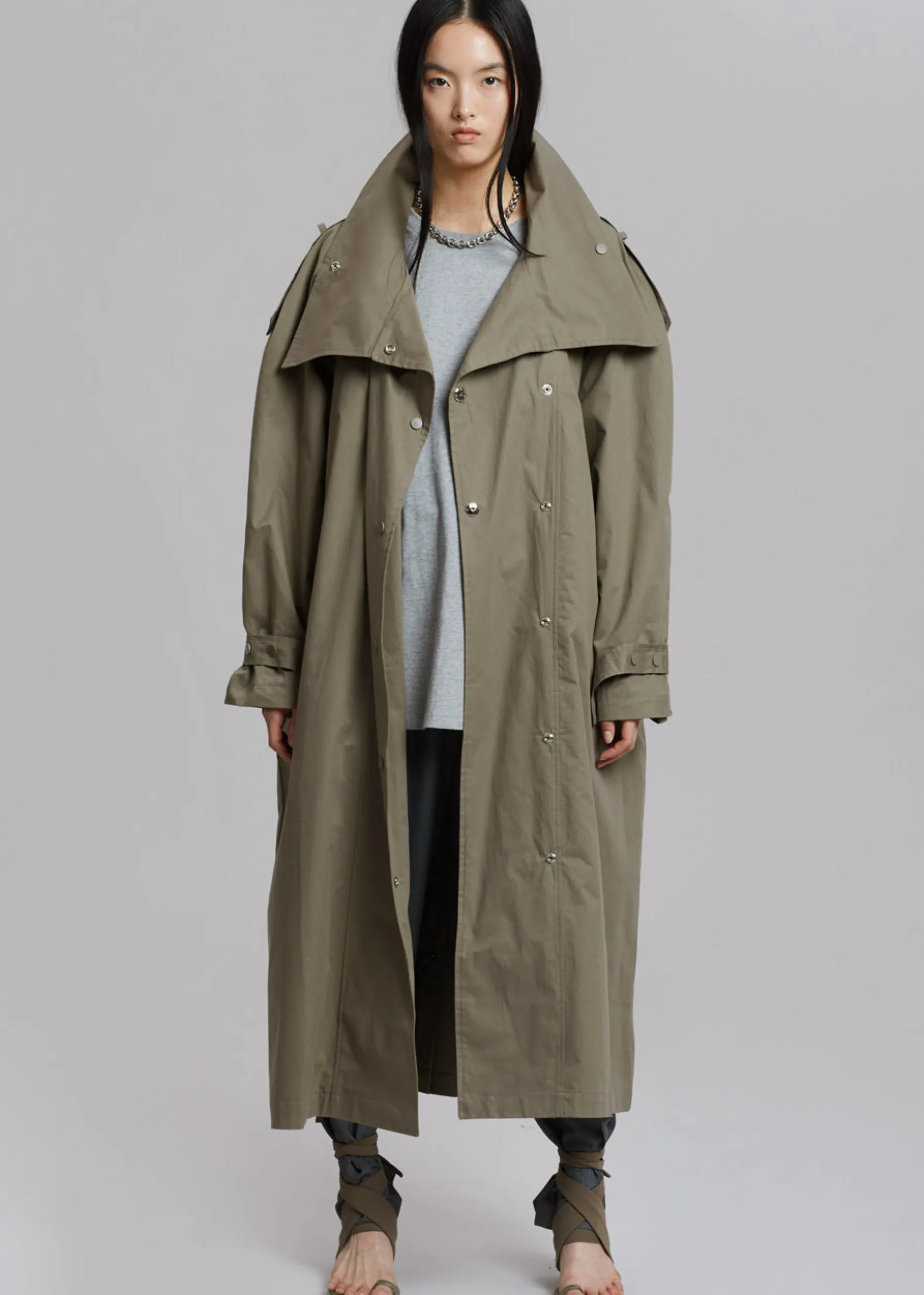 Lottie Wing Collar Trench Coat