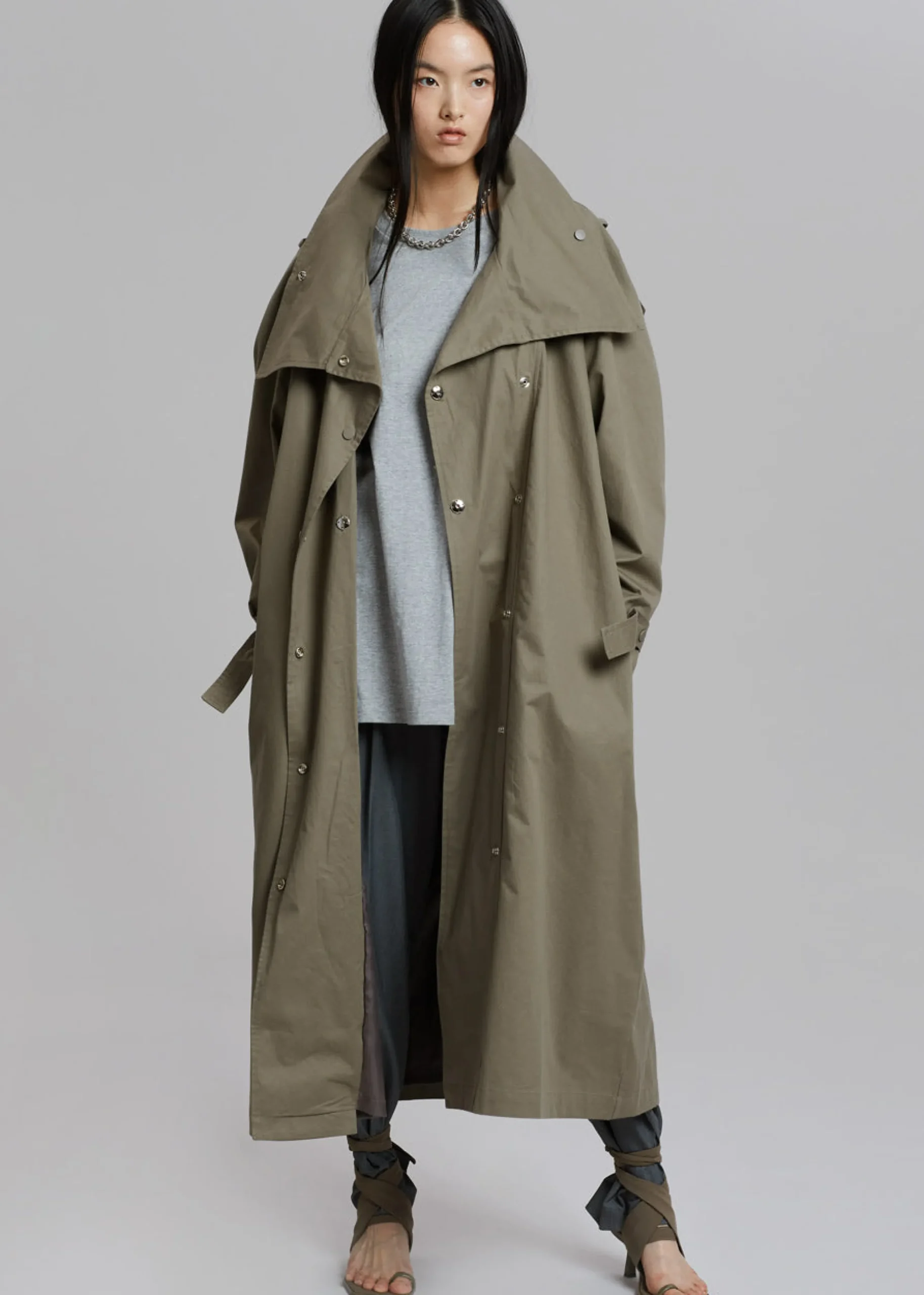 Lottie Wing Collar Trench Coat