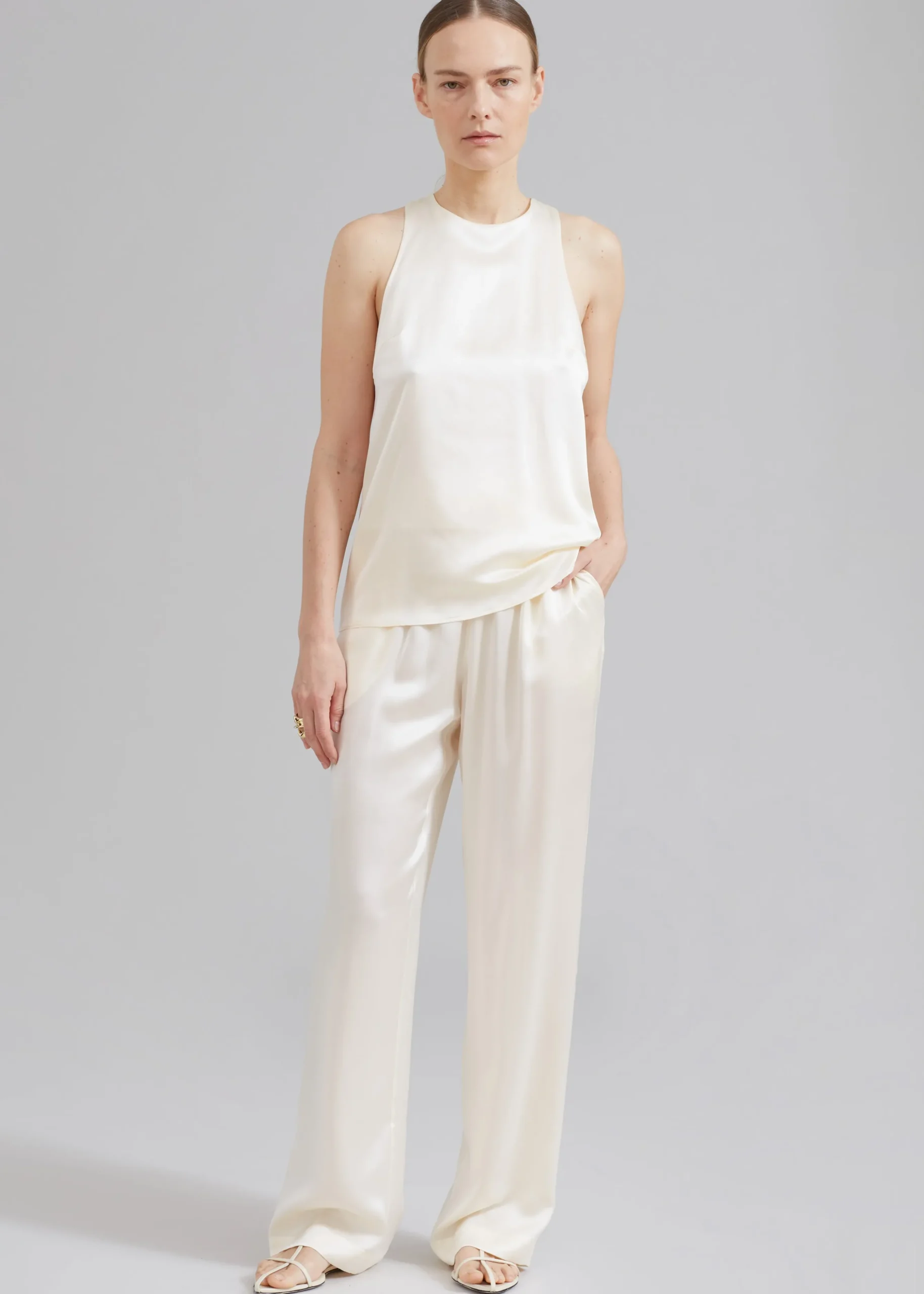Loulou Studio Estor Silk Tank Top