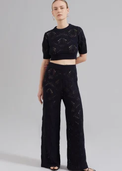 Loulou Studio Jaro Crochet Cropped Top