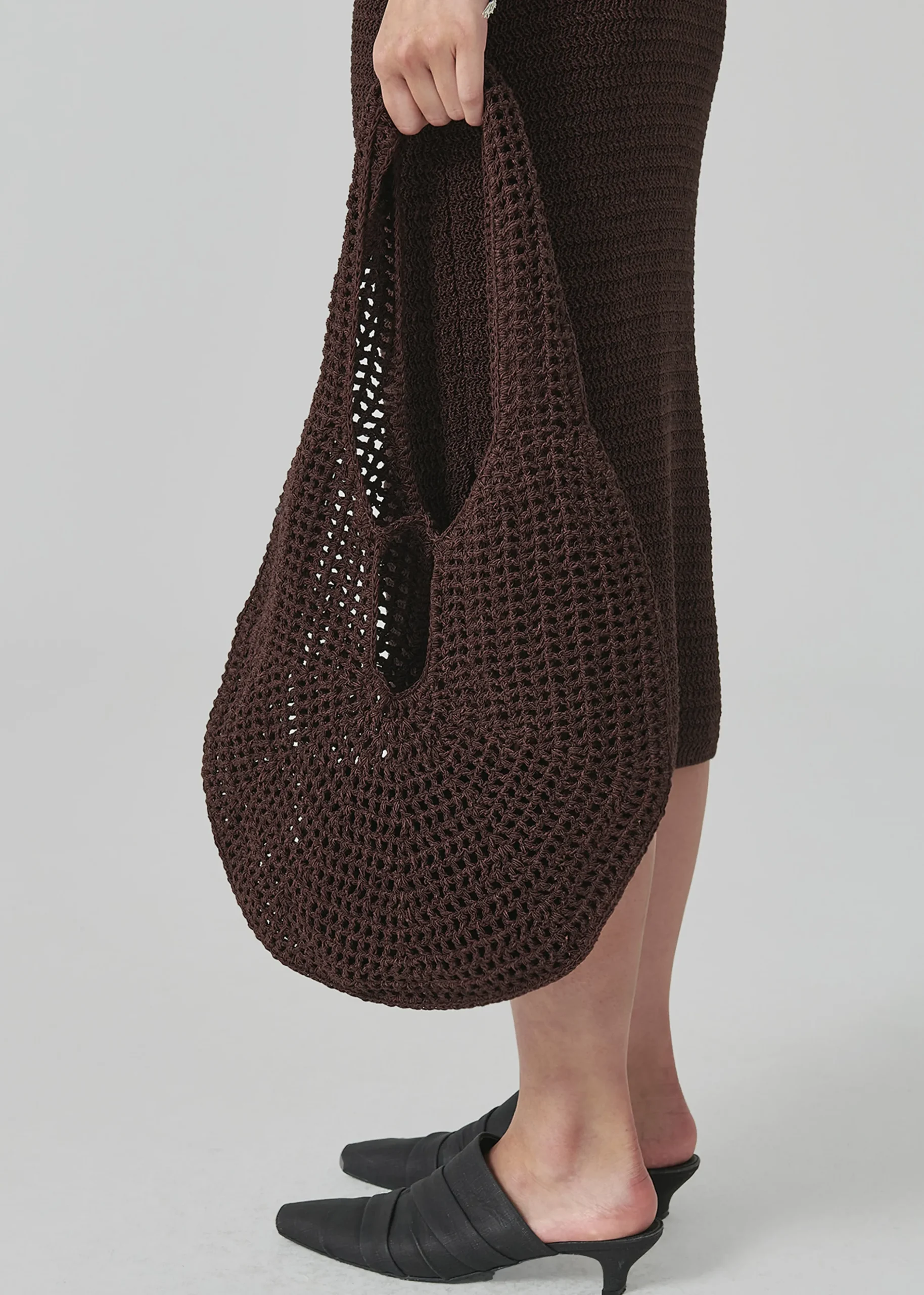 Low Classic Crochet Hobo Bag