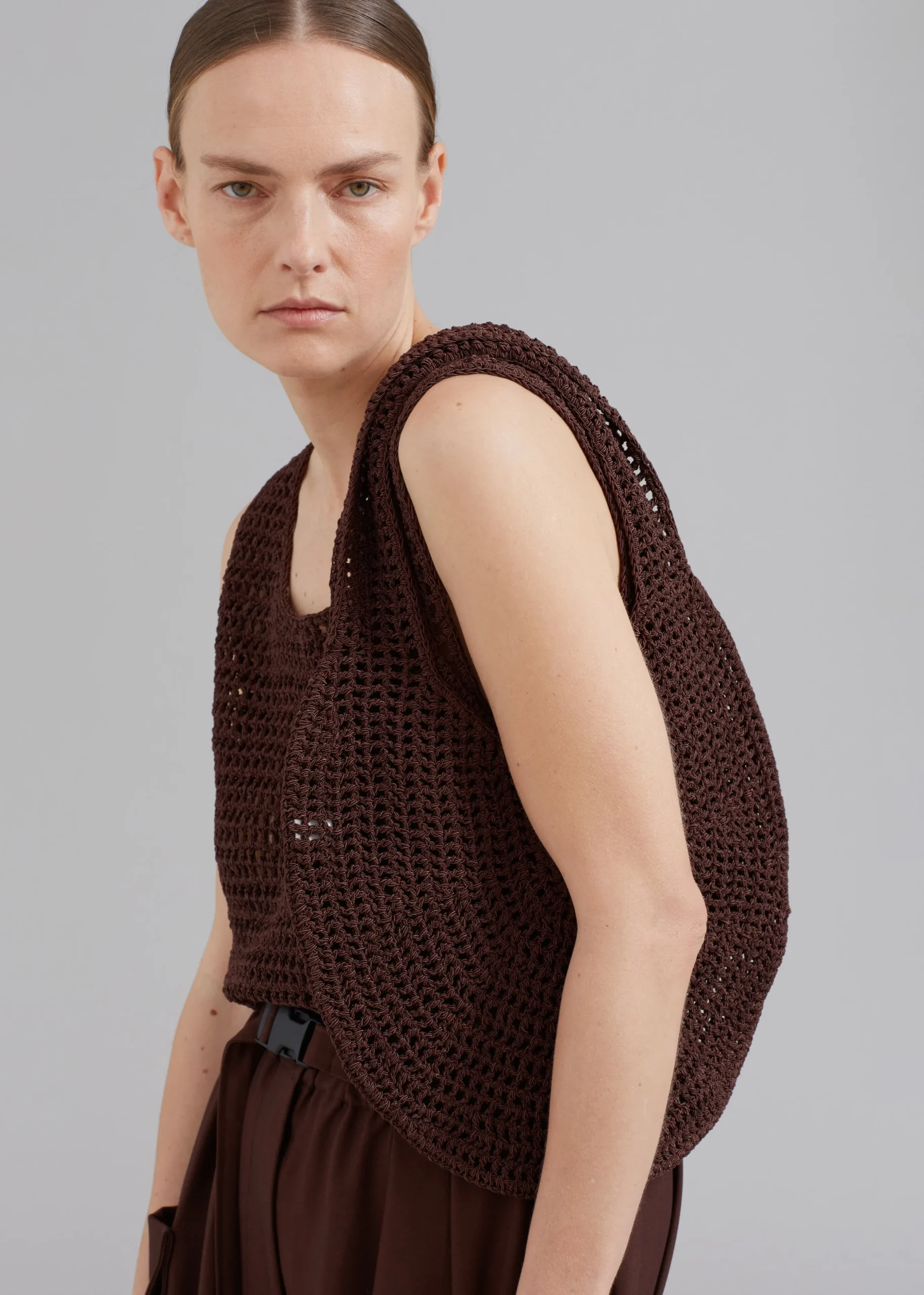 Low Classic Crochet Hobo Bag