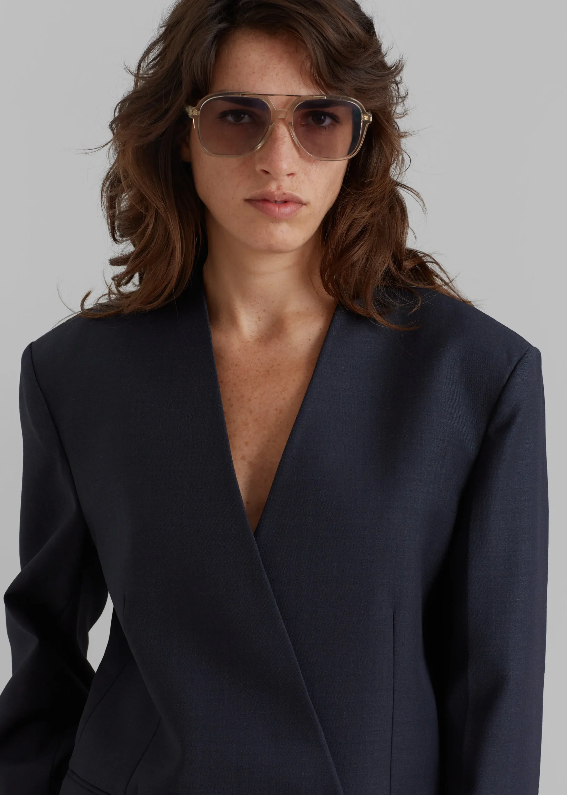 Lyxe Collarless Blazer