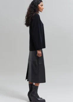 Manyne Faux Leather Pencil Skirt