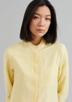 Matin Collarless Shirt Dress