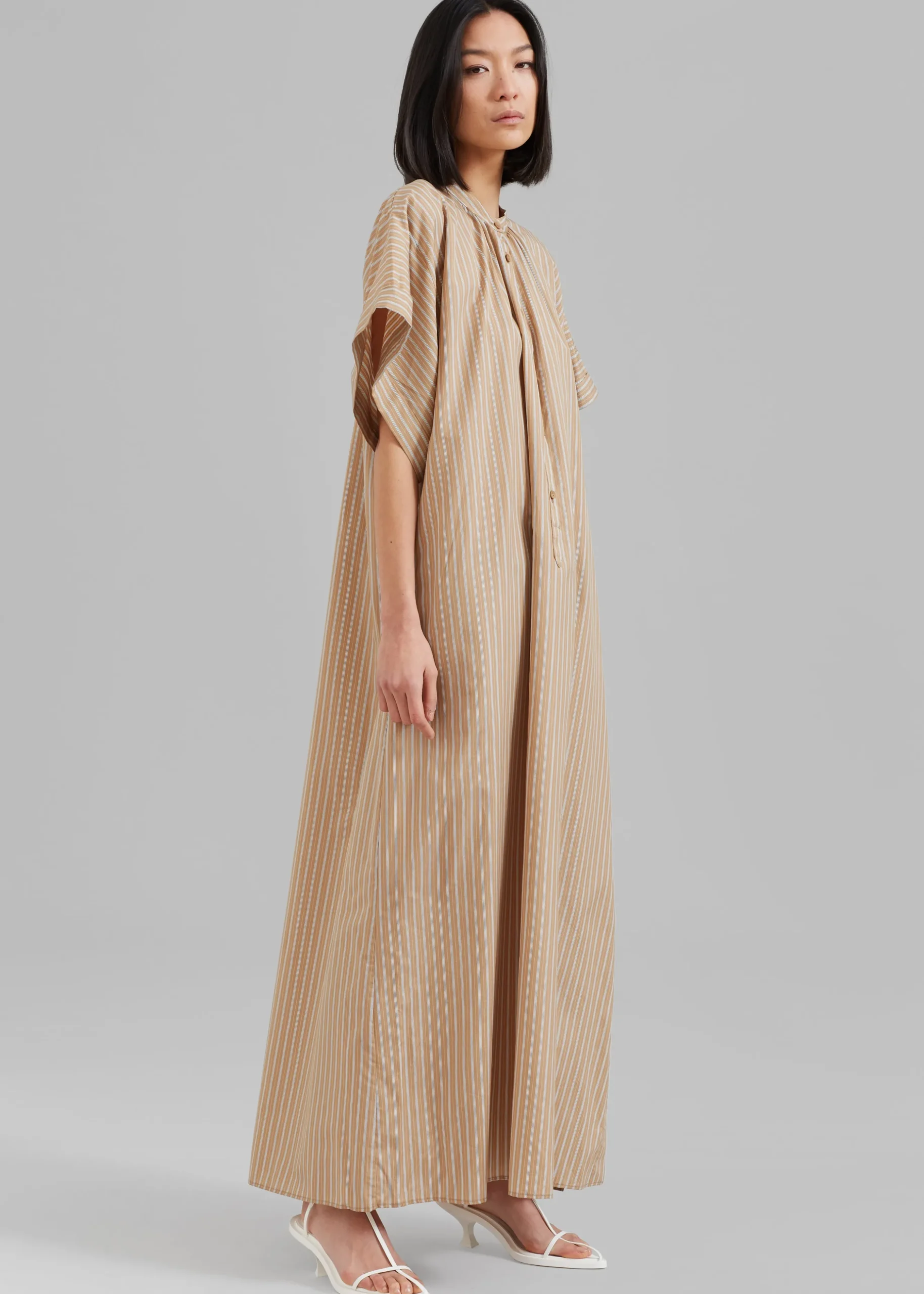 Matteau Button Front Djellaba Dress