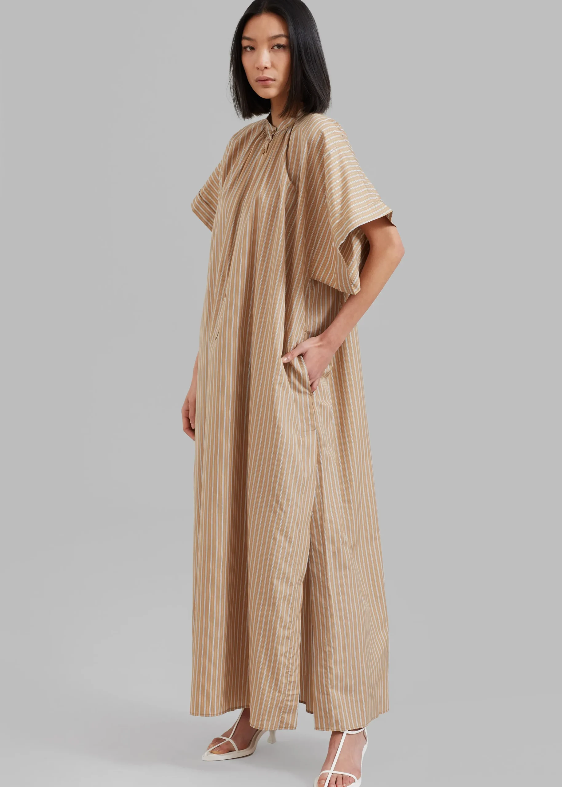 Matteau Button Front Djellaba Dress