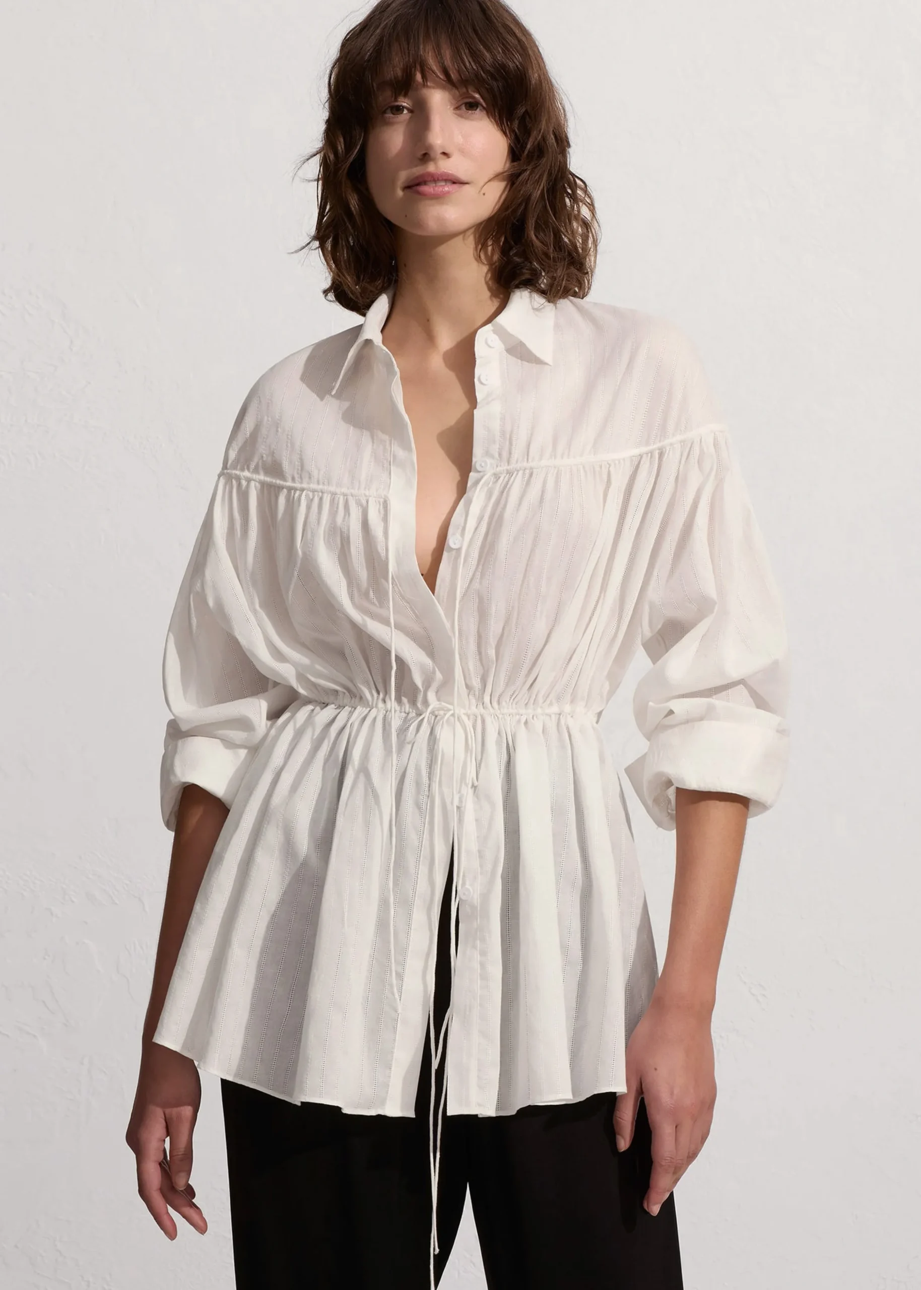 Matteau Embroidered Drawcord Tunic