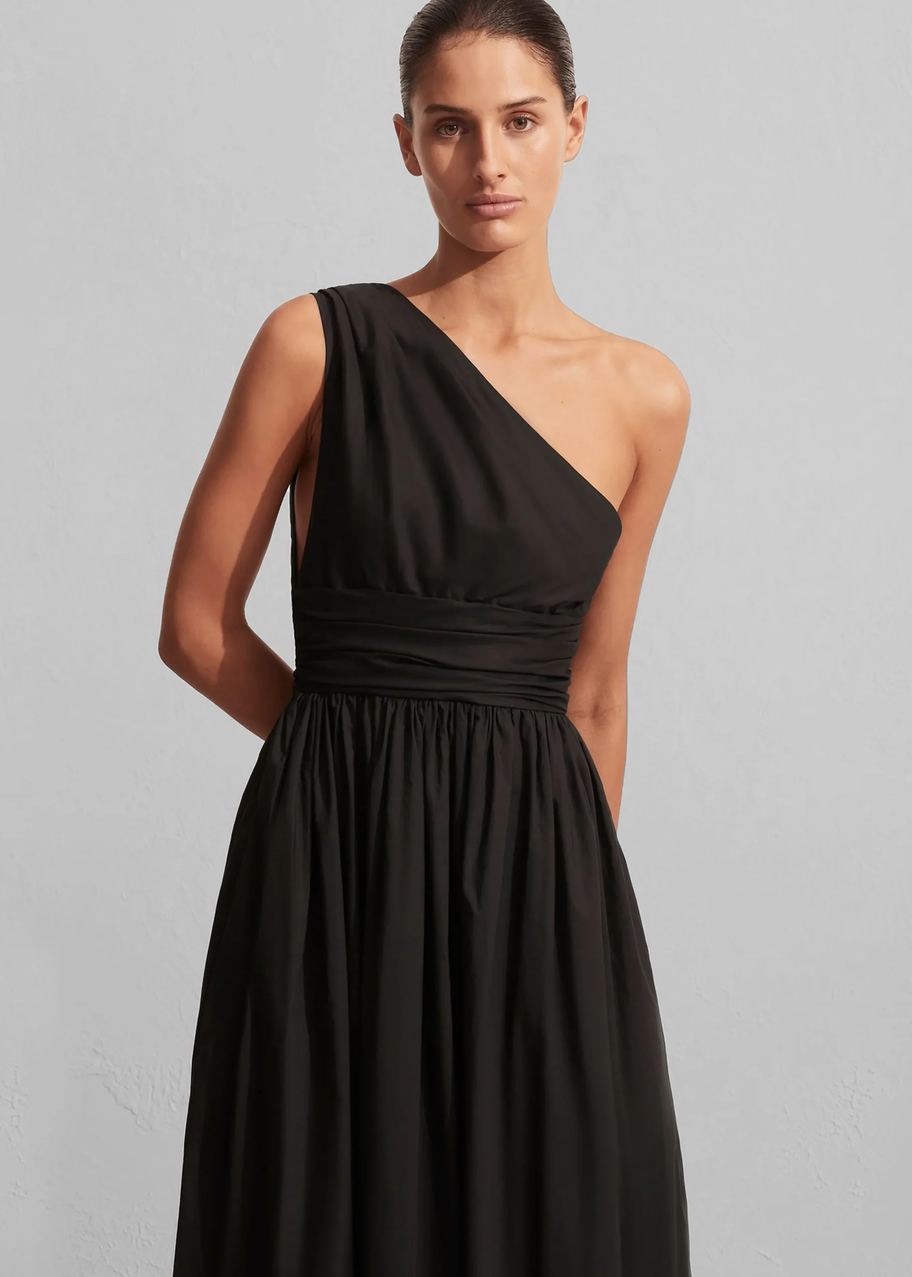 Matteau Gathered One Shoulder Dress