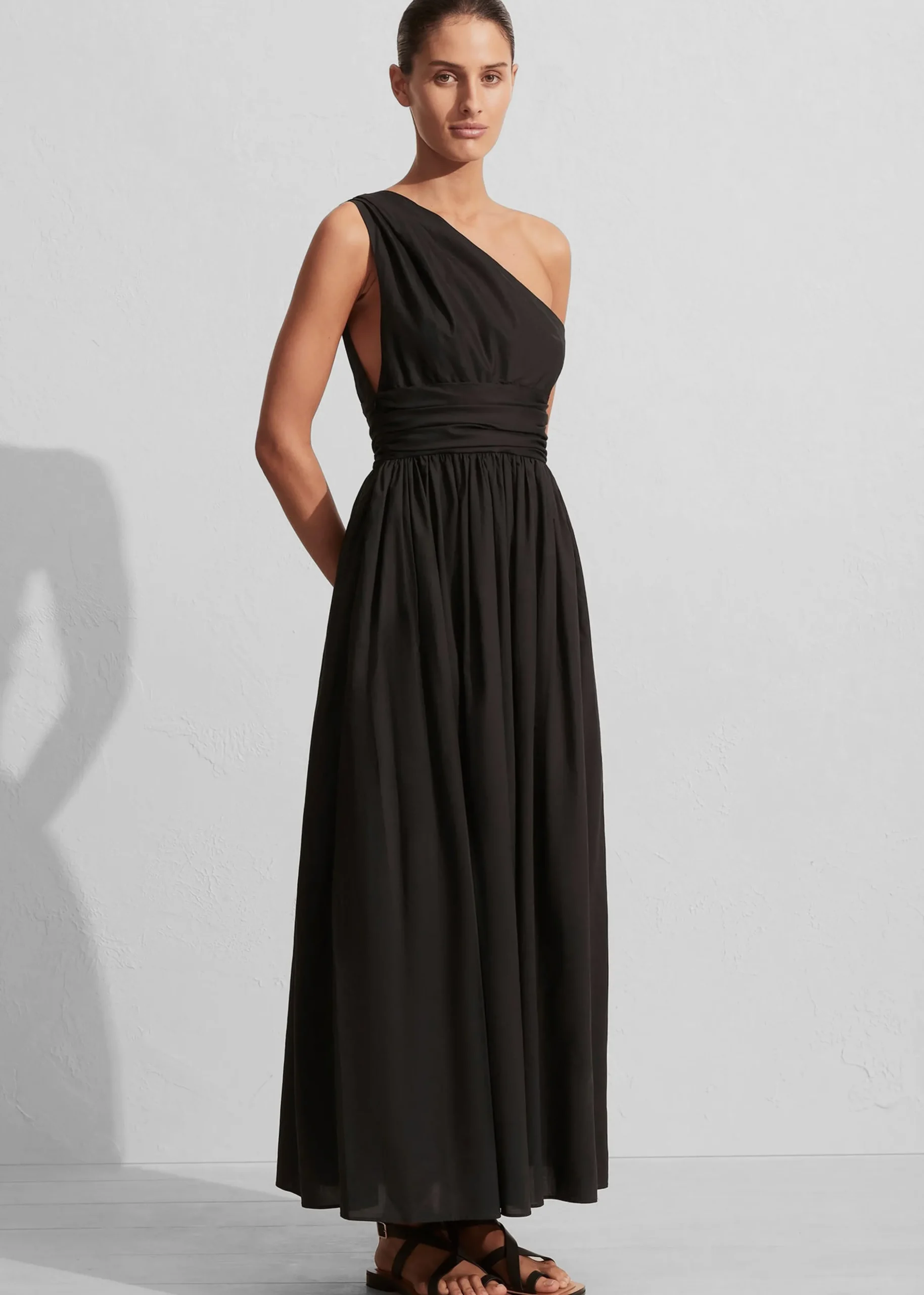 Matteau Gathered One Shoulder Dress