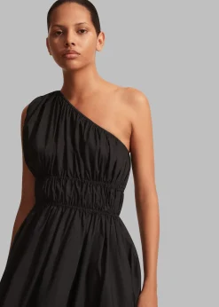 Matteau Shirred One Shoulder Mini Dress