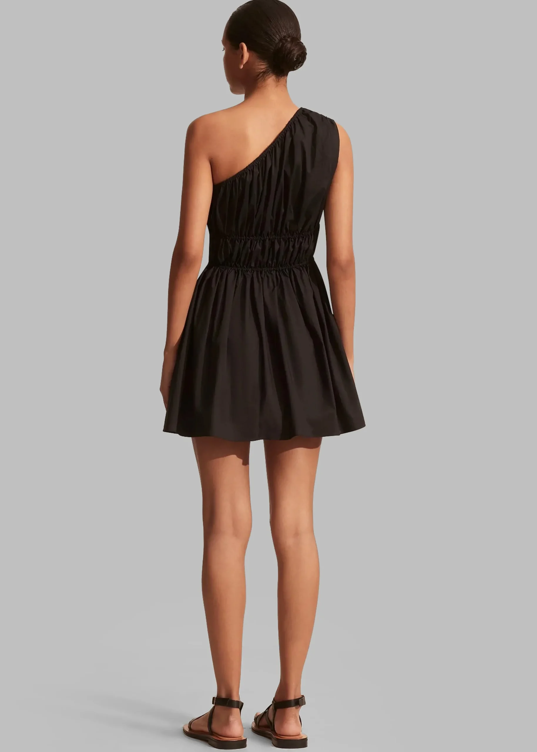 Matteau Shirred One Shoulder Mini Dress