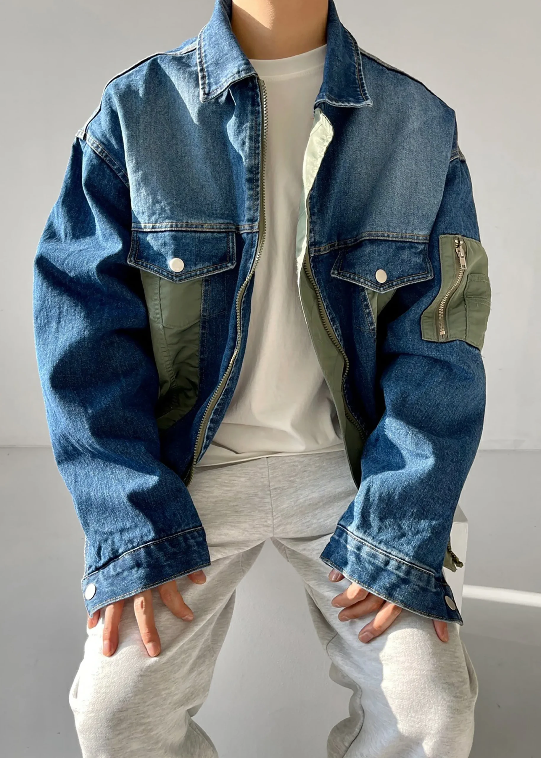 Nash Denim Color-Block Jacket