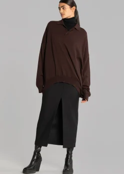 Neasi Wool-Blend Pencil Skirt