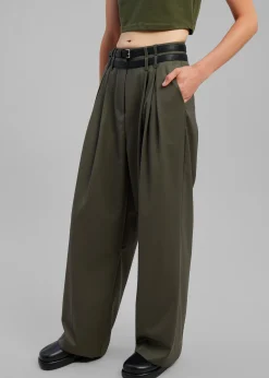 Nellie Belted Pleated Pants