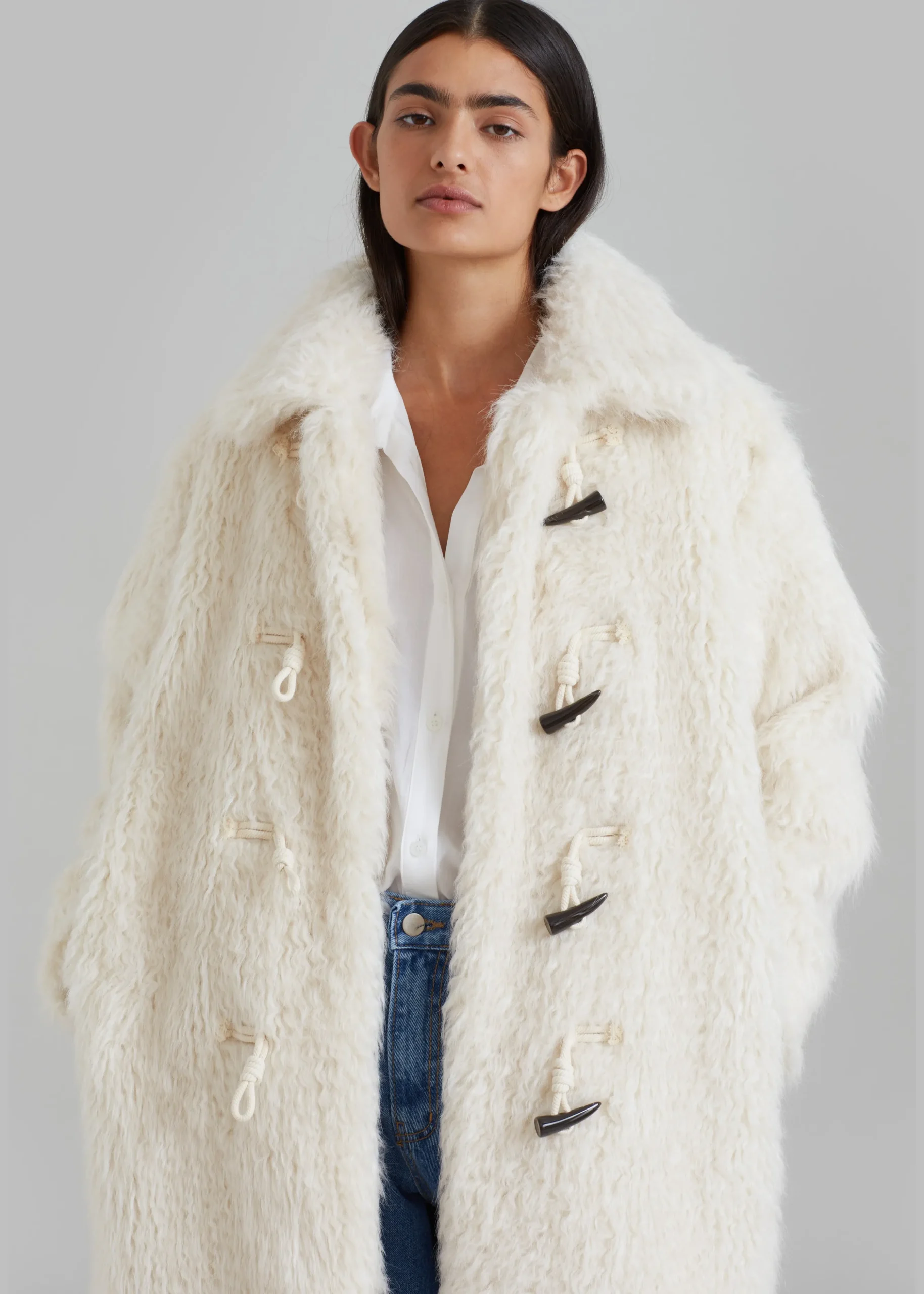 Noha Faux Fur Toggle Coat