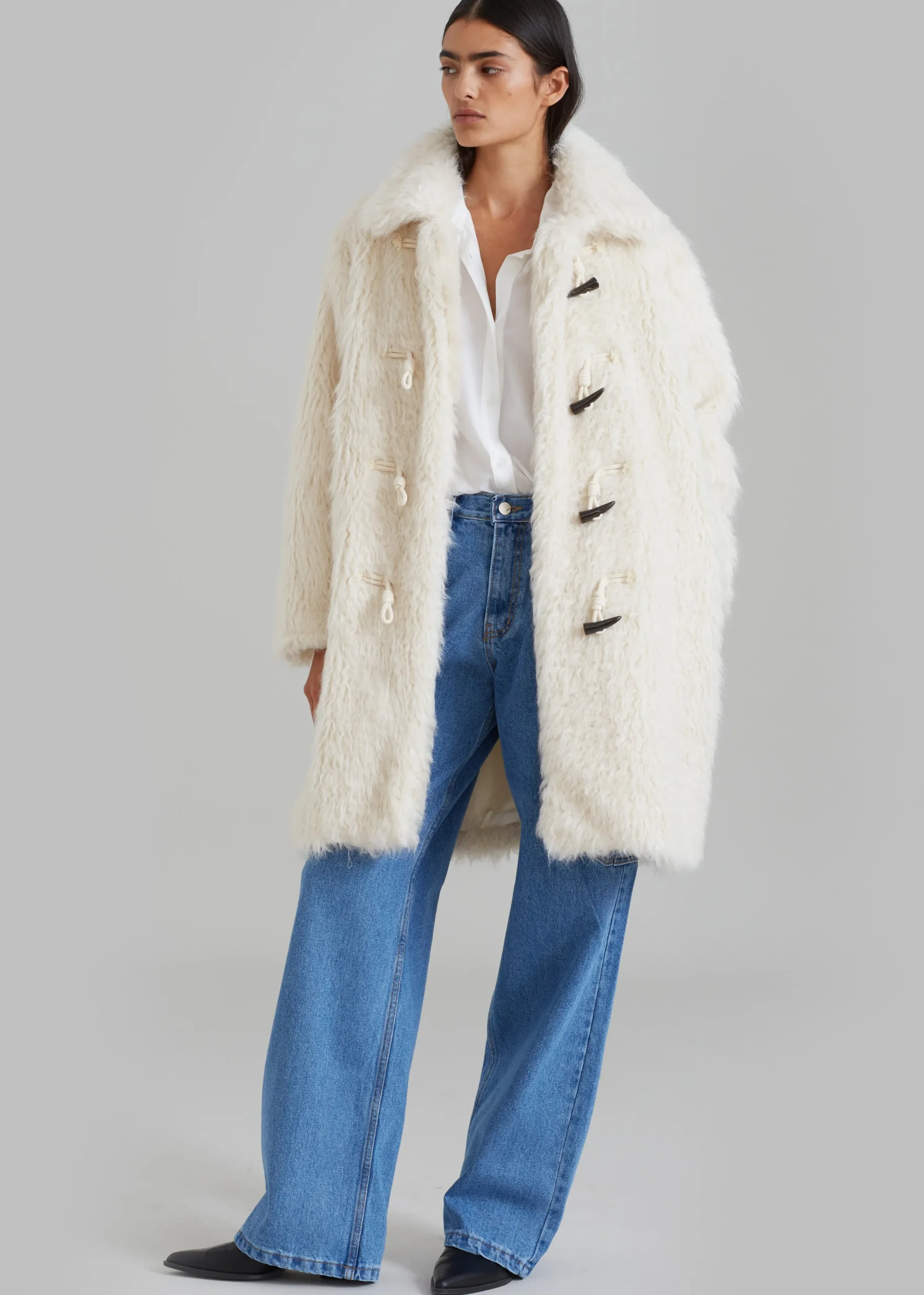 Noha Faux Fur Toggle Coat