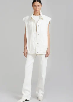 Ora Lace Up Denim Vest