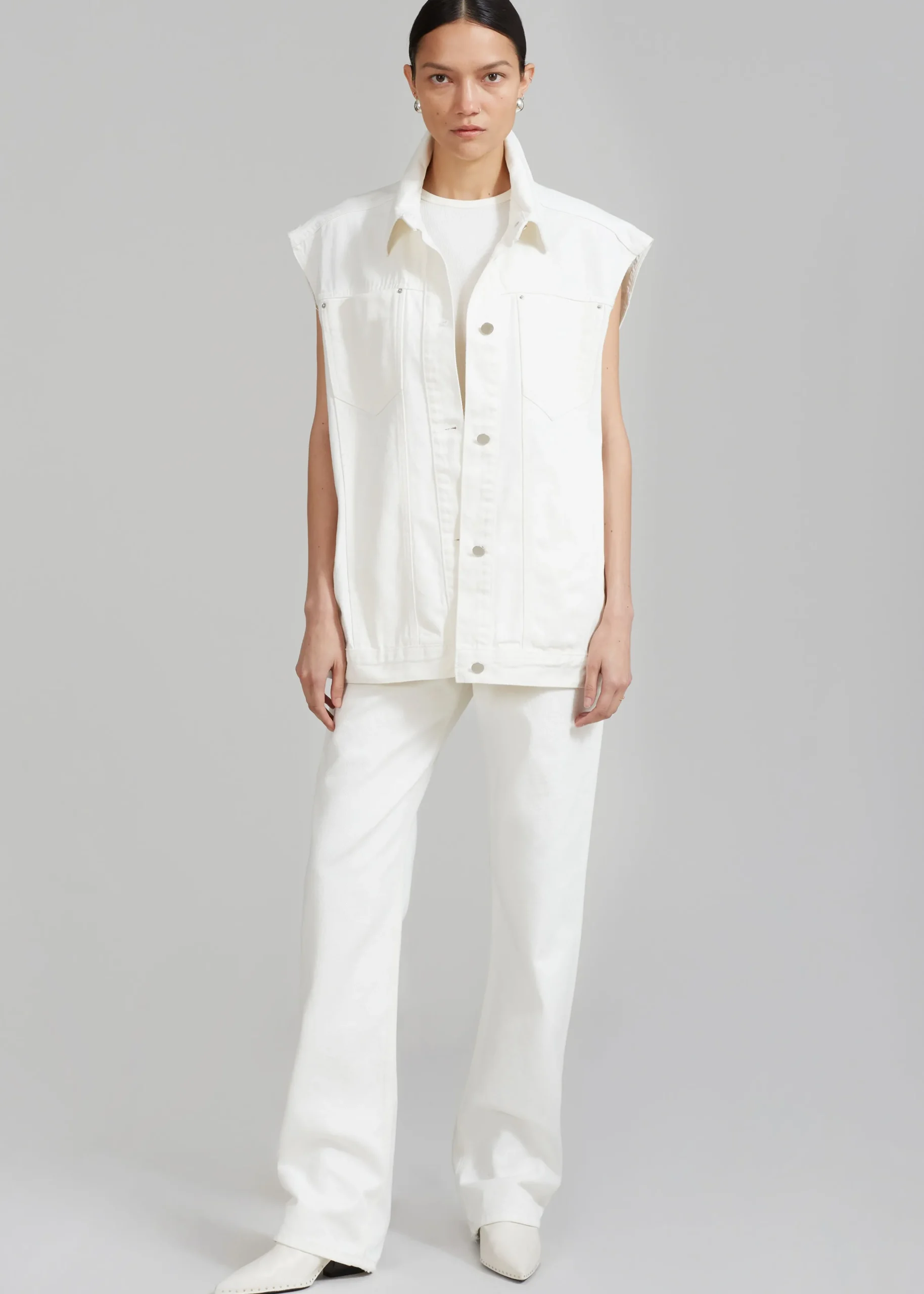 Ora Lace Up Denim Vest
