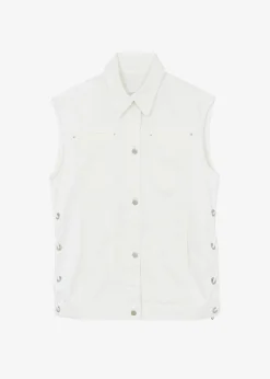 Ora Lace Up Denim Vest