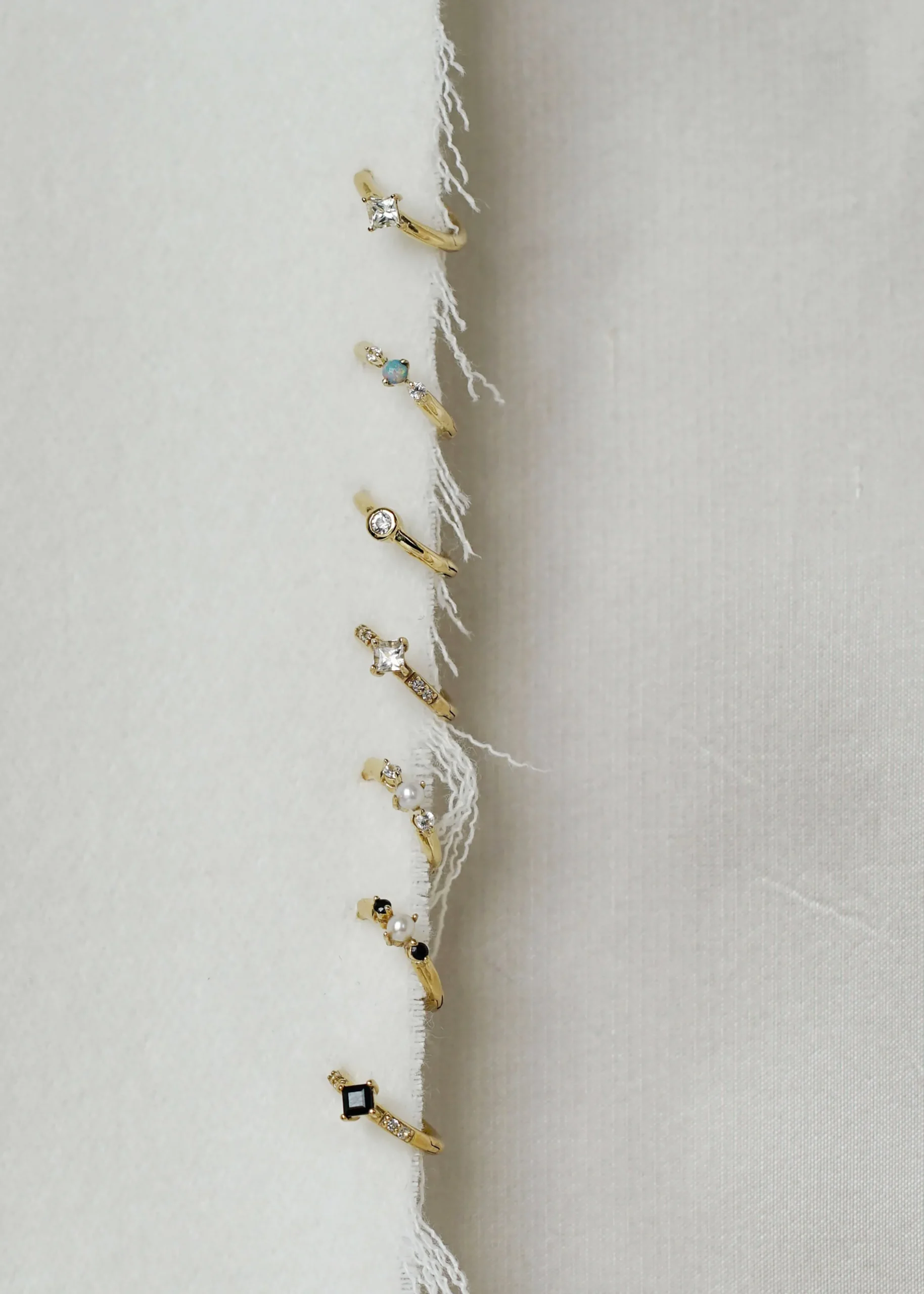 Otiumberg White Sapphire Huggie Hoop