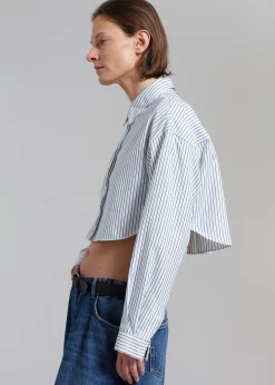 Palermo White Cropped Shirt