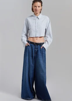 Palermo White Cropped Shirt