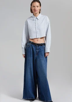 Palermo White Cropped Shirt
