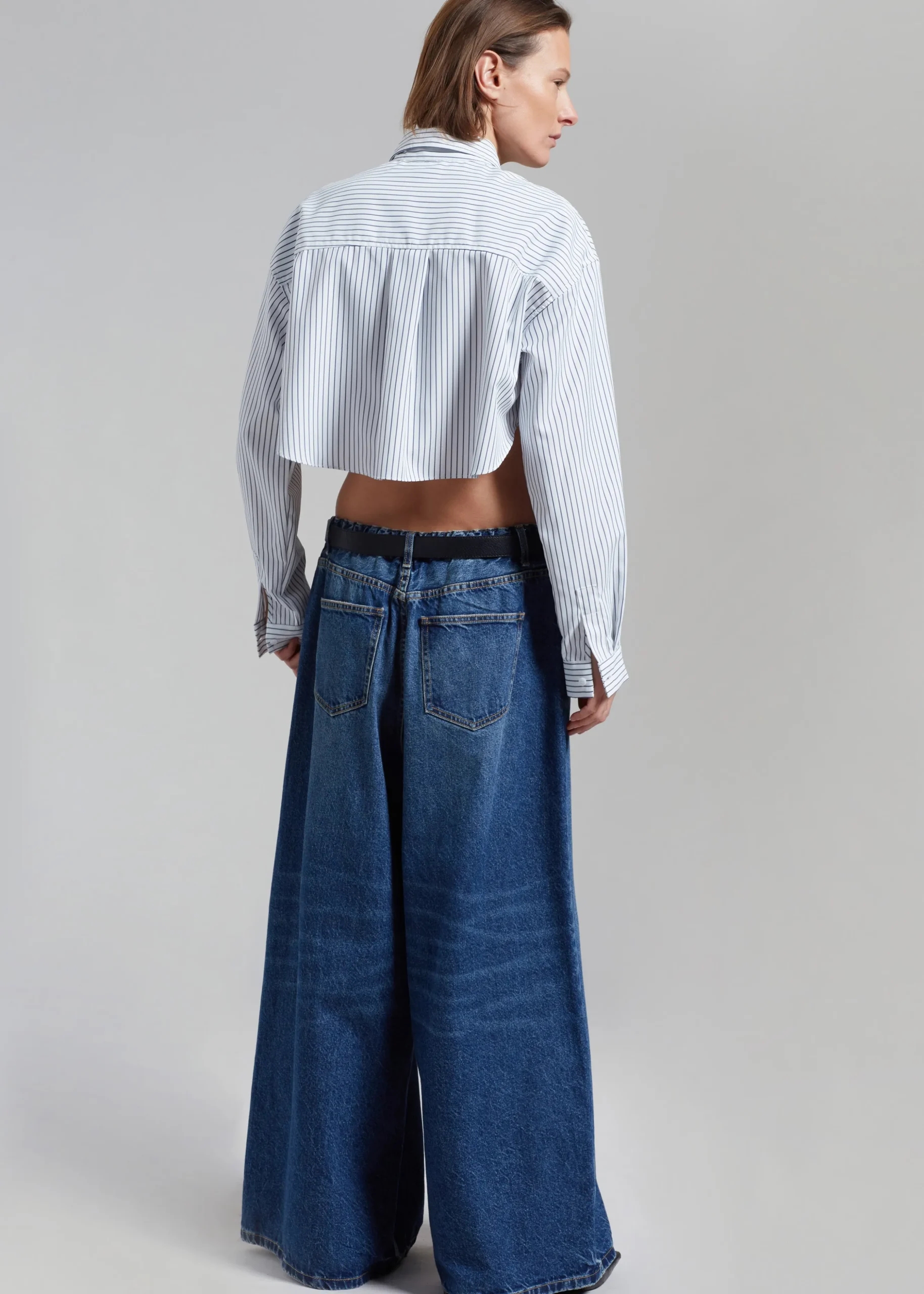 Palermo White Cropped Shirt