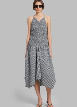 Proenza Schouler White Label Gingham Seersucker Smocked Dress