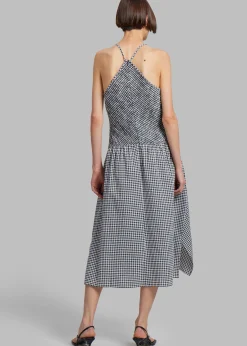 Proenza Schouler White Label Gingham Seersucker Smocked Dress