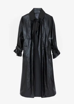 Reed Faux Leather Trench Coat