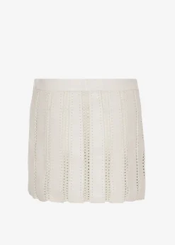 Remain Leather Crochet Mini Skirt