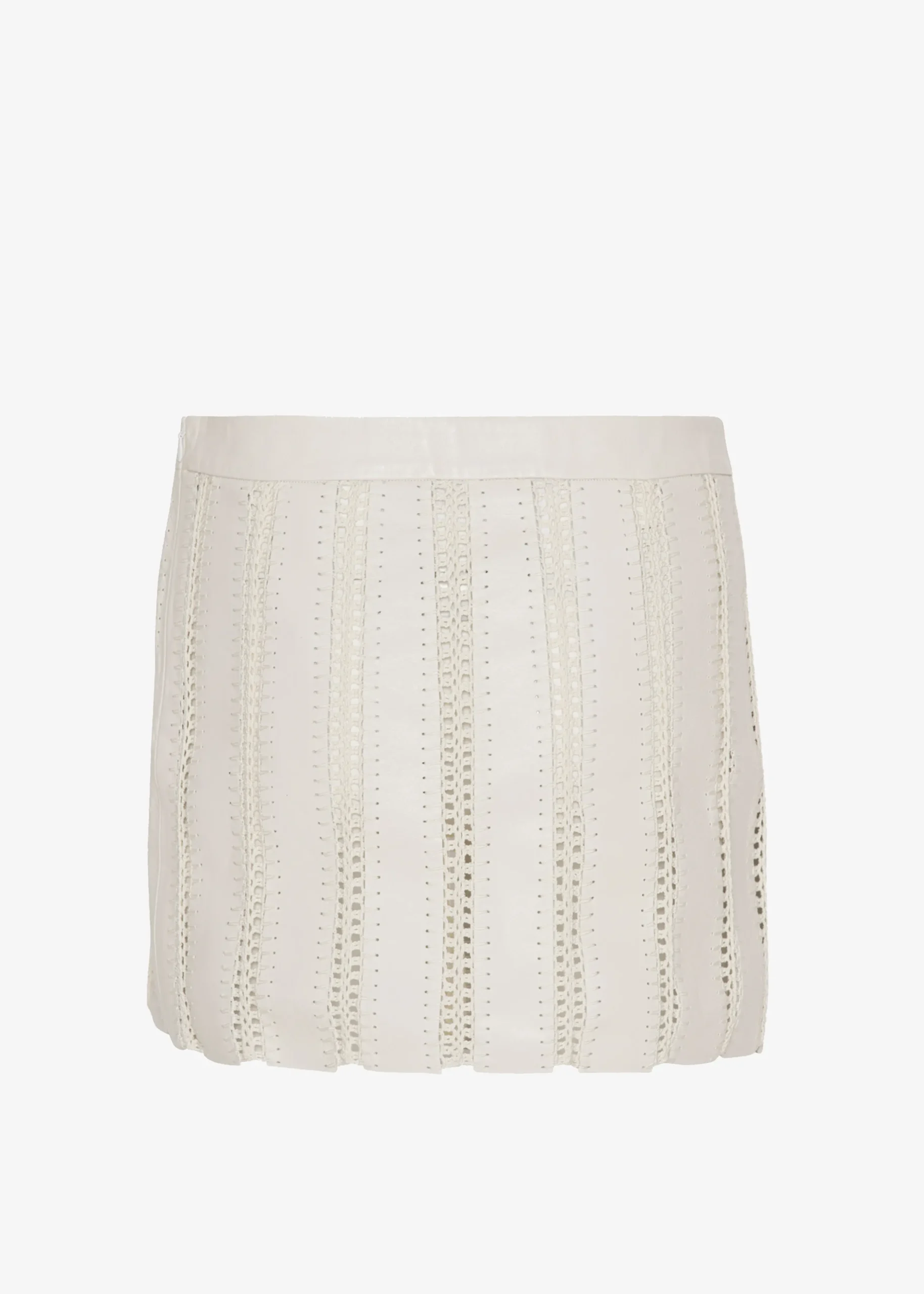 Remain Leather Crochet Mini Skirt
