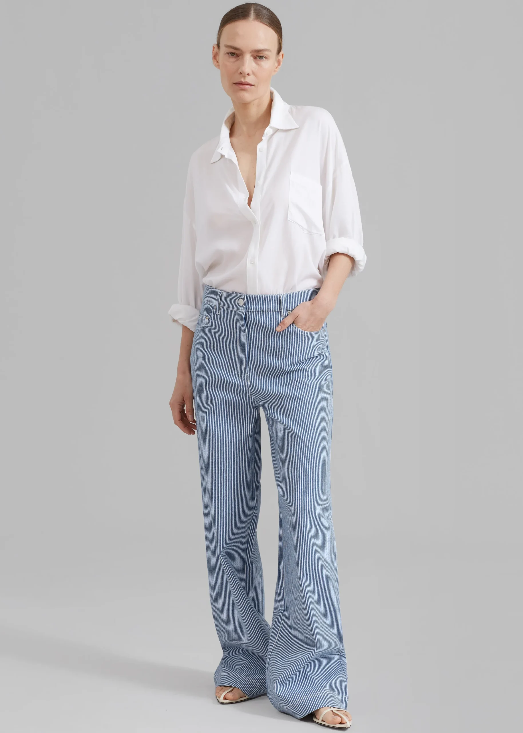 Remain Striped Canvas Wide Pants