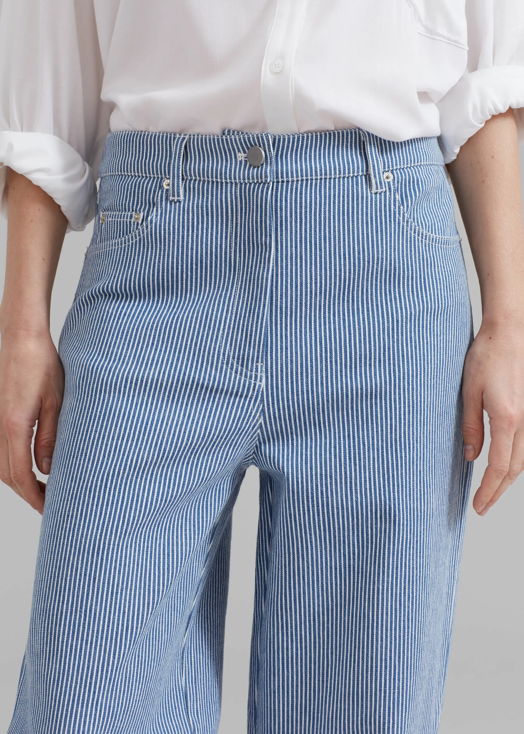 Remain Striped Canvas Wide Pants