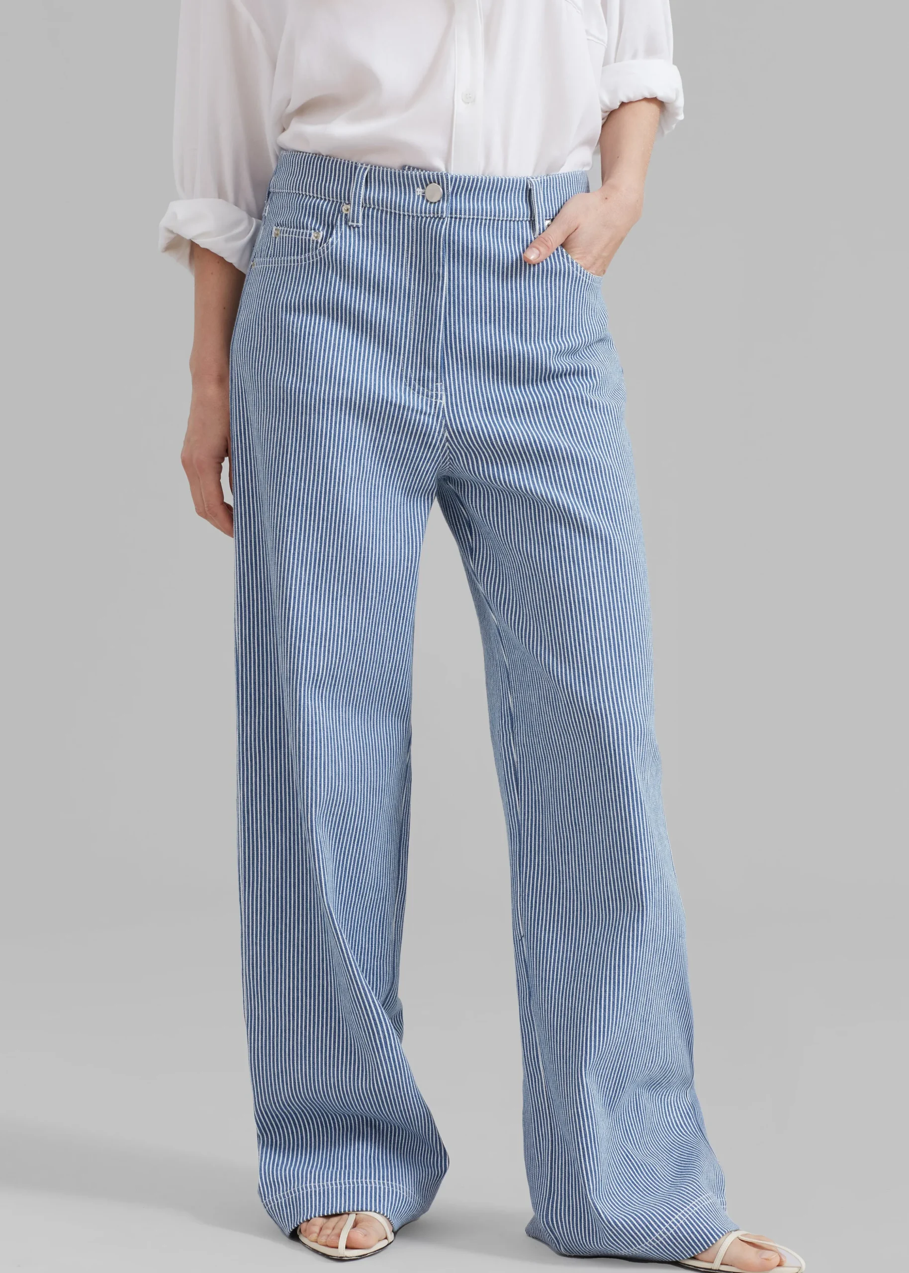 Remain Striped Canvas Wide Pants