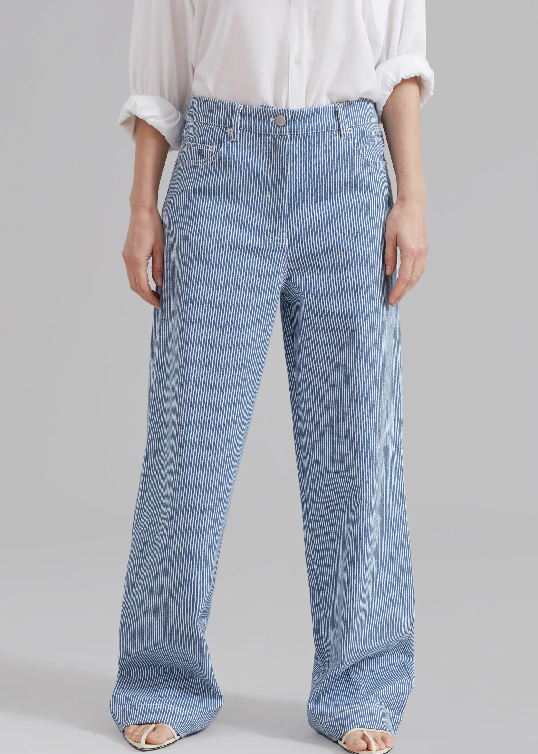 Remain Striped Canvas Wide Pants